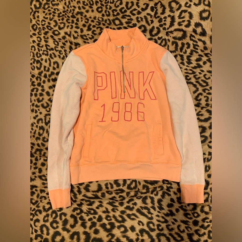 VS PINK Quarter Zip Sweater
